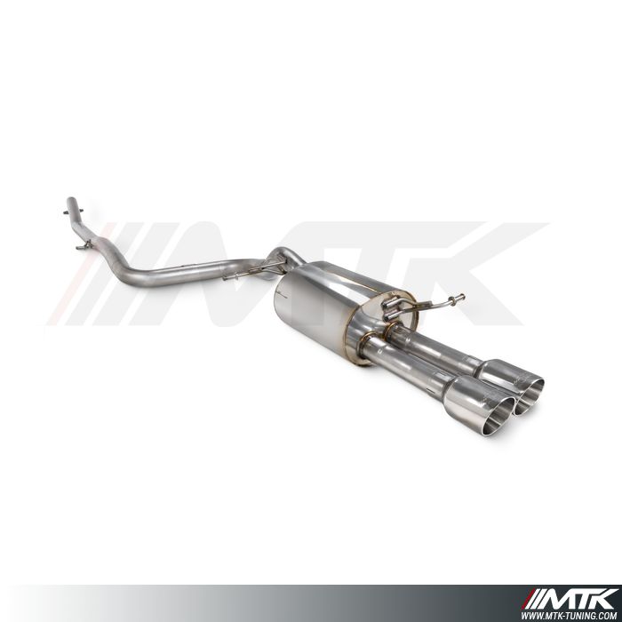 Catback avec tube intermediaire Ford Fiesta Ecoboost 1.0T avec pare-choc standard